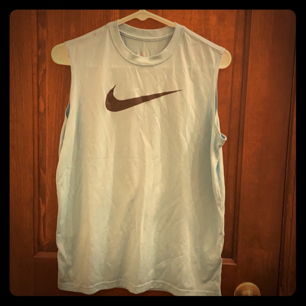 Boys (kids) blue Nike shirt.